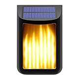 Qimh ソーラーライト 明暗センサー 松明風 小型 IPX5防水 配線いらず 揺れる炎 ムードライト 40led 自動点灯消灯 壁掛け 車道/歩道/庭/ガーデン/屋外などに対応 1個