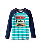 [ハットレイ] Hatley Kids ボーイズ Surfboards Rashguard (Toddler/Little Kids/Big Kids) 水着 Aqua 2T (Toddler) [並
