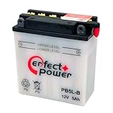 パーフェクトパワー PB5L-B-EB 開放型バイクバッテリー【互換 ユアサ YB5L-B FB5L-B 12N5-3B GM5Z-3B】