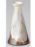 瀬戸焼 加藤正博　菊陶園　粉引　削文一輪差　花瓶　サイズ 7.6 x 14cm