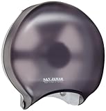 San Jamar R2000TBK Stainless Steel Single Jumbo Roll Toilet Tissue Dispenser by San Jamar