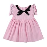 Littleベビー女の子用ドレス、キュートプリーツチュチュスカート子供プリンセスドレス カラー: ピンク
