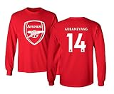 TCAMP ArsenalシャツPierre Emerick Aubameyang # 17メンズ長袖Tシャツ Youth Large
