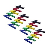 Dolity 測定用　ワニ口クリップ　20個入り　各色4個　テスト　バナナソケット付き　4mm　多用途　テスター