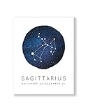 Sagittarius Zodiac Constellation壁アート印刷、子供の部屋装飾、壁アート子供、西洋占星術、保育園壁アート、パーソナライズされたギフト、ホロスコープ装飾、ボーホー保育園、ベ