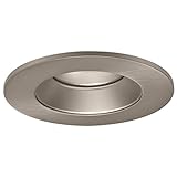 Halo Recessed TL402SNS 4-Inch LED Trim Shower Rated Solite Regressed Lens with Reflector, Satin Nick
