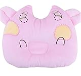 幼児ベビーアンチロールピロー幼児を防ぐフラットヘッド枕牛ピンク