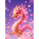 Fluid dragon ダイヤモンドアート 5D モザイクアート ダイアモンドビーズ絵画キット DIY・手作り絵画手芸キット ダイヤモンド塗装 全面貼り付けタイプ 手芸キット(210)