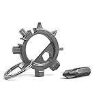 EASEASE ミニドライバー セット 精密 ねじ回し ステンレス製 六角・マイナス・プラス・梅花 自転車 修理工具 栓抜き キーホルダー 多機能 アウトドア ツール (シルバー)