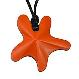 Chewable Star Fish Pendant-orange by chubuddy