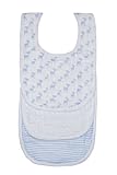 Lassig Lela Deer Pattern Muslin Bib, Light Blue by HABA [並行輸入品]