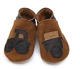 【英国製カーフレザーベビーシューズ】《トラクター/茶スウェード Tractorbrown》 (S)