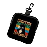 ミニポーチ 黒猫 ネコ ねこ 猫 コインケース 小銭入れ イヤホンケース ミニ財布 レディース ポーチ マルチポーチ 小物入れ おしゃれ カラビナ付き