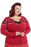 Voodoo Vixen - Liv Red Cardigan PL XL