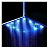バッテリ電源12 – インチno 3色LED温度Sensitive Rainfallバスルームシャワーヘッド、クローム仕上げys-1721