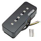 Wilkinson Mシリーズ スタックP90 シングルコイルピックアップ ハムバッカーサイズ SG/LPエレキギターブリッジ用 、ブラック