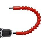 Honel フレキシブルシャフト ドライバービット 電動 接続 六角 6.35mm対応 290mm レッド
