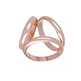 FENICAL スカーフリング　レディース 3リング スカーフ　3つのリング　バックル ブローチ リング 飾り アクセサリーン（ローズゴールド）