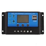 30A 12V/24V LCDソーラー充電コントローラ 電流ディスプレイ ラソーラーパネル 自動調整スイッチ 過負荷保護