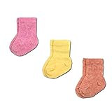 新生児・ルーズソックス3足組・日本製 7-9cm ピンク、イエロー、オレンジ
