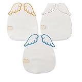 Simple Plan　天使の羽　エンジェル　翼　かわいい　汗取りパット　3枚セット　ベビー　赤ちゃん　無添加ガーせ生地 (B)