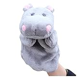 Remeehi ハンドパペット　動物 手 人形 アニマル ハンド パペット 幼児 情操 教育 親子 おもちゃ 知育 人形劇 小道具 牛うし カバ