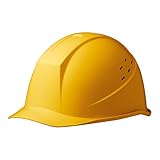 [ミドリ安全] ヘルメット 作業用 ABS製 通気孔付 レインガード SC-11 B V RA α (αライナー) イエロー