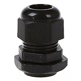 SODIAL(R) 5ｘPG13.5黒いプラスチック製防水コネクターケーブルグランド