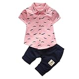 Coper夏ファッションBeard Tシャツトップス+ショートパンツセットベビー男の子
