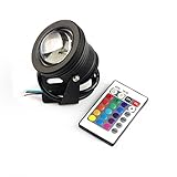 KAPATA LEDスポットライト 10W 防水仕様 水槽 噴水用照明 IP65 DC12V RGB コンベックスガラスレンズ 60アングル 高輝度 省エネ 多用途