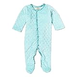 My Blankee Minky Dot Footie Romper, Aqua, 3-6 Months by My Blankee