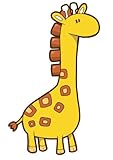 Wallmonkeys wm24767 Cute Baby Giraffe – 9ピールとスティック壁デカール 24"H x 17"W - Medium GEN-10969-24