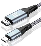 AviBrex HDMI Type-C 変換ケーブル 4M, USB C HDMI 変換 4K/Thunderbolt3対応 映像出力 携帯画面をテレビに映す タイプC hdmiケーブル iPhone 17 16 15 Pro Max,MacBook Pro/iPad Pro/XPS 15/Surface Book/Galaxy S26 S25 S24 S23 S22 S21等対応-グレー