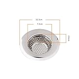 iMagitek ステンレススチールキッチンシンクストレーナー - 大きいワイドリム4.5 "直径