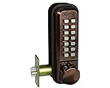 電池のいらない ボタン式 Lockey ﾛｯｷｰ ﾃﾞｼﾞﾀﾙﾛｯｸ ラッチ錠 バックセット60mm ＃２２３５ＢＣ 箱入