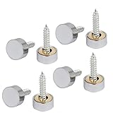 uxcell ミラーネイル ネジキャップカバーネイル シルバートーン 12mmの直径 8個入り