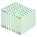 プラス フラットファイル 樹脂製とじ具 B6 横 ブルー 10冊 NO.052N 78-355×10