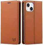 FeeY iphone14 ケース 手帳型 iphone14 手帳 ケース 耐衝撃 カード収納 マグネット内蔵スタンド機能付き アイフォン14 携帯カバー 全面保護 あいふおん14 スマホケース 6.1インチ対応, ブラウン