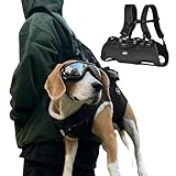 Wakytu 犬用リフトハーネス 全身犬用バックパックハーネス 緊急用犬用バックパック 障害者、高齢者、関節損傷、安定性を失った犬用 小型 (白い, 2XL)
