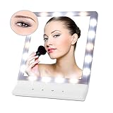 Lighted Make Up Mirror,Charminer Illuminated Cosmetic Desktop Vanity Mirror with 18 LED Adjustable L