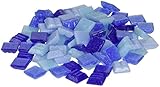 Jennifer's Mosaics Denim Mix 3/8-Inch Venetian Style Glass Mosaic Tile, Assorted Colors, 8-Ounce by 