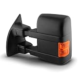 Acanii- 伸縮式パワーヒートLED信号牽引ミラー [運転席側] 2008-2016年式 フォード F250 F350 スーパーデューティー 左 08-16