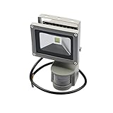 KAPATA LED投光器 10W IP65　防水仕様 人感センサー搭載 電球色(3000－3500K) 省エネ センサーライト 玄関灯