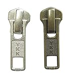 YKK 金属NO5 スライダー ２個セット DA ニッケル・AG 上止め付き