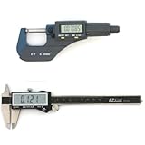 iGaging Digital Electronic Micrometer 0-1"/0.00005" and Caliper 0-6"/0.0005" Set Machinist Inspectio