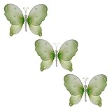 The Butterfly Grove Isabella Butterfly Decoration - small 5x4 green Hanging nylon decor for wall and