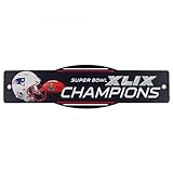 新しいEngland Patriots公式NFL 4.5インチx 17インチSuper Bowl 49 Champions Street Sign by WinCraft