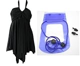 【ノーブランド品】 マタニティアウター お得な防水ポーチと耳栓付 スイミングウェア スイムウェア 妊婦用水着 セレブ (M サイズ)