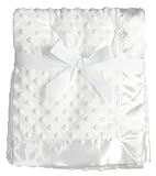 Baby Starters Textured Dot Blanket with Satin Trim, White by Rashti & Rashti [並行輸入品]