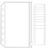 FUHAIFUNANDX リフィル 6穴 A5 A6 A7 10枚 シール帳 ファスナーポケット バインダー 収納 手帳用 推し活グッズ (A7)
